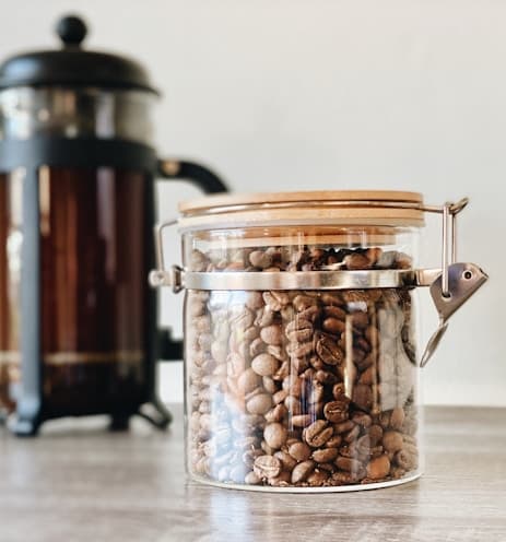 Bocal de grains de café